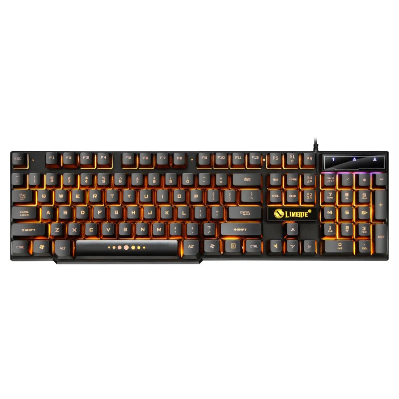 Combo Clavier et Souris Gaming USB — Rétroéclairage RGB Arc-en-Ciel, Bureau & Gaming