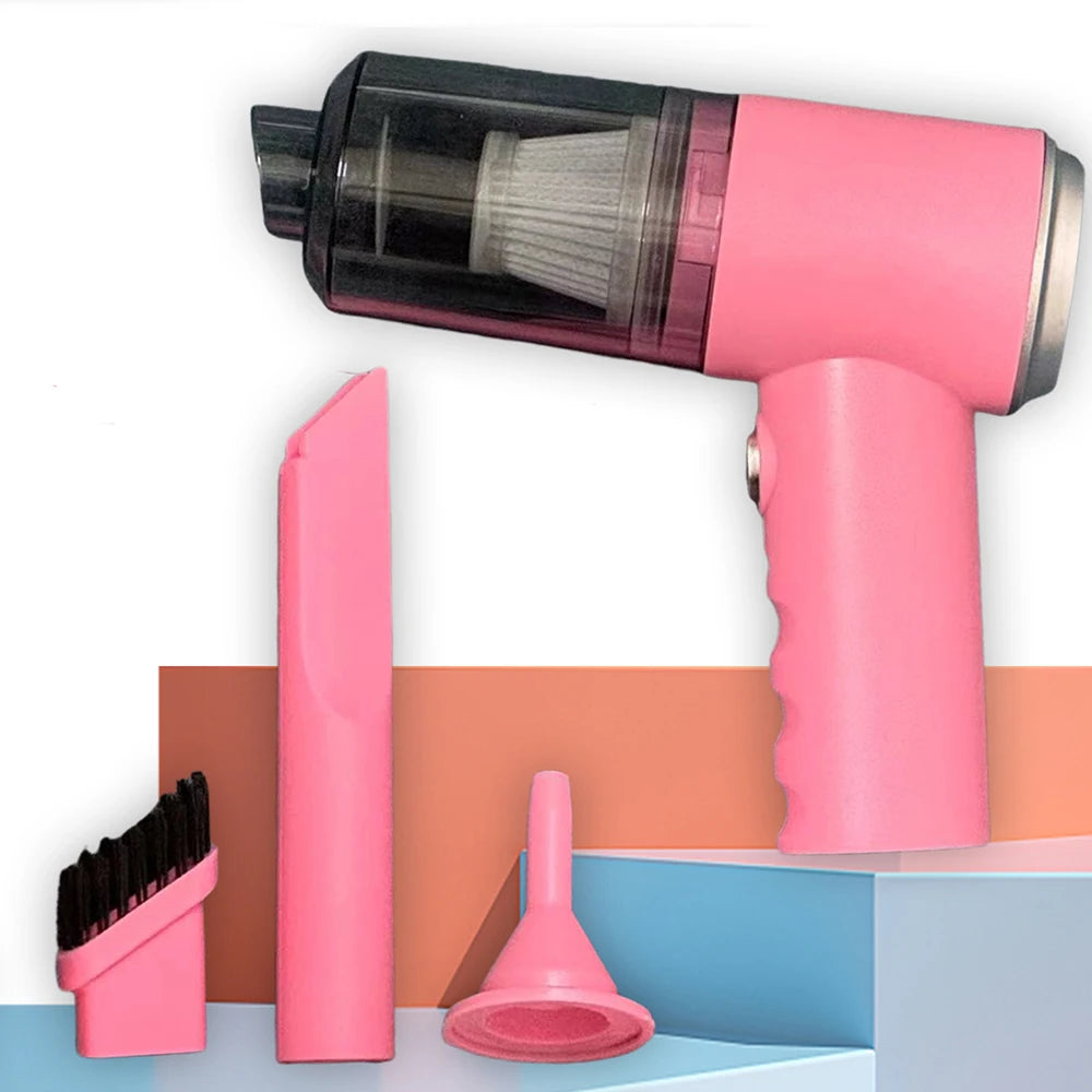 Aspirateur Portable 3-en-1 — Voiture & Maison, Charge USB, Aspiration & Soufflage