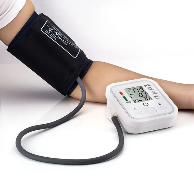 Tensiomètre Numérique Automatique — Moniteur de Pression Artérielle & Fréquence Cardiaque
