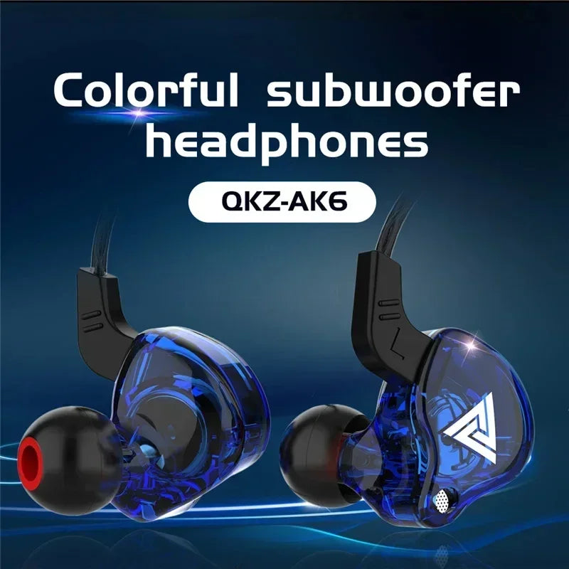 Écouteurs Filaires QKZ AK6 — Son Hi-Fi, Basses Puissantes & Micro Intégré