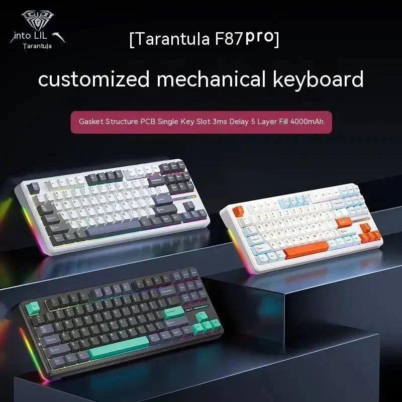 Clavier Mécanique Sans Fil Aula F87 PRO — Triple Mode 2.4G/USB/Bluetooth, RGB, Hotswap