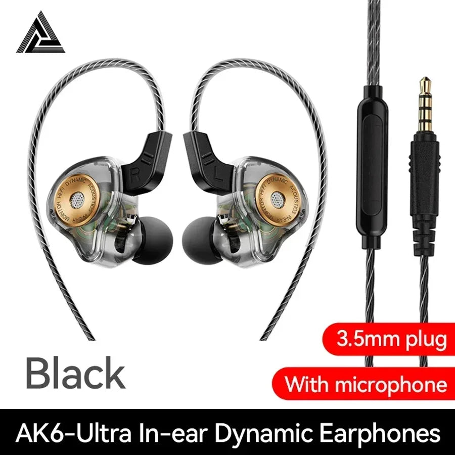 Écouteurs Filaires QKZ AK6 — Son Hi-Fi, Basses Puissantes & Micro Intégré