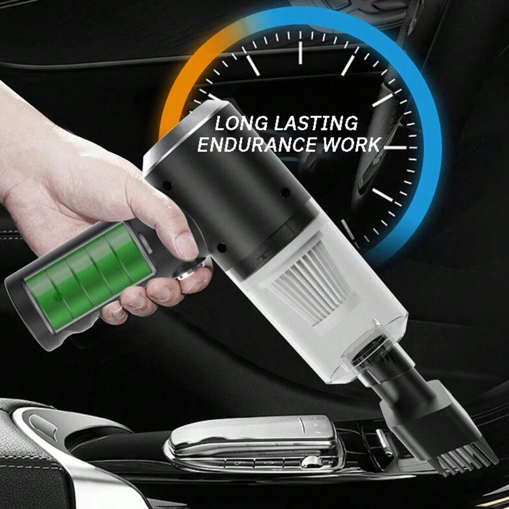 Aspirateur Portable 3-en-1 — Voiture & Maison, Charge USB, Aspiration & Soufflage