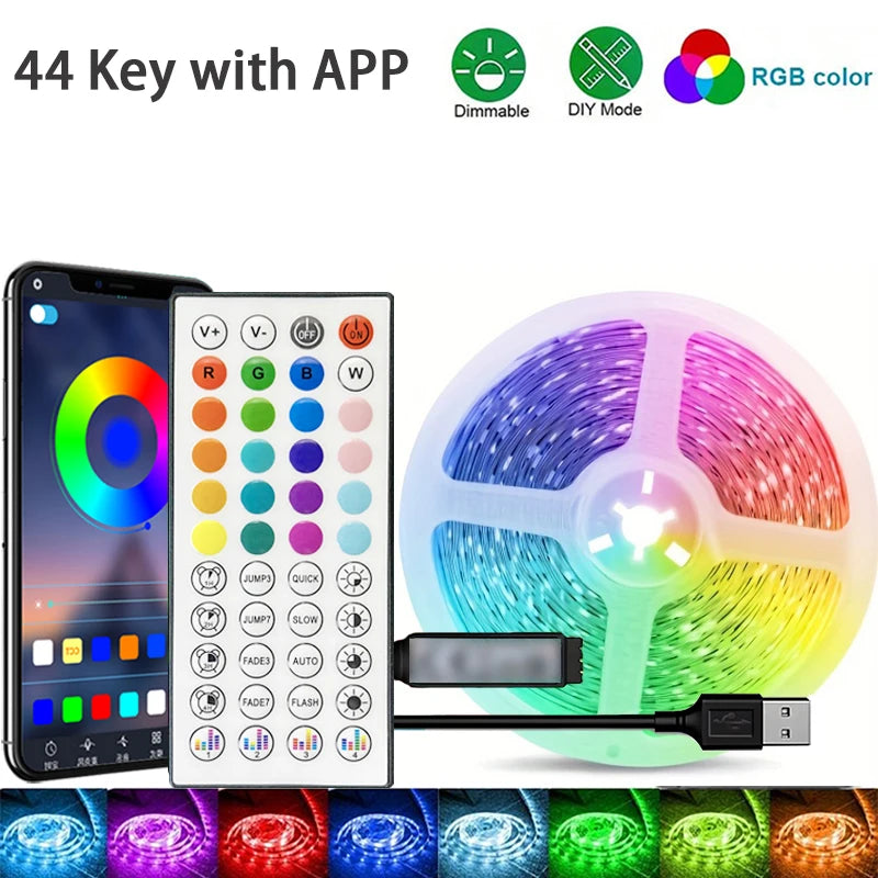 Ruban LED RGB 1M–40M décoration de chambre