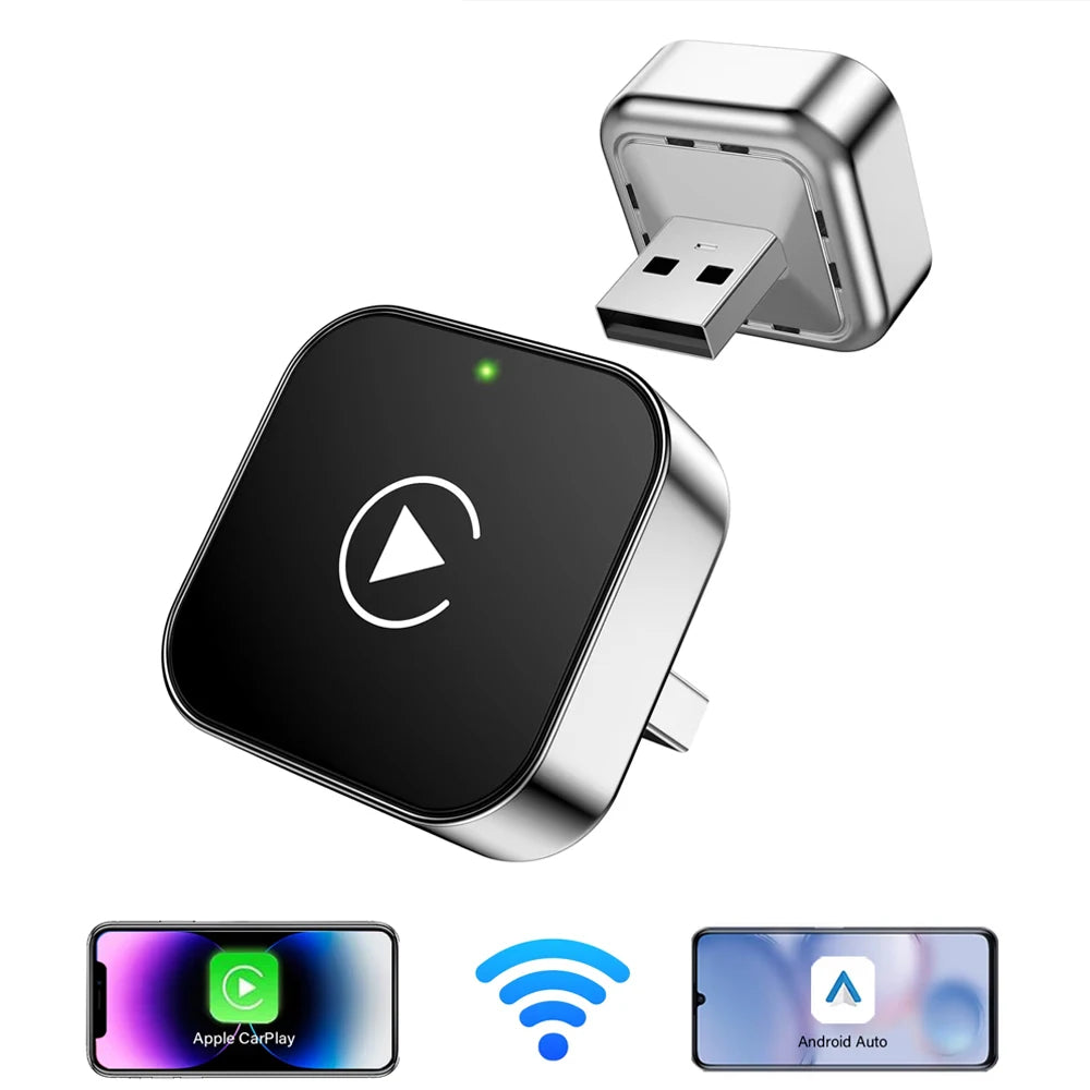 Adaptateur CarPlay & Android Auto Sans Fil XUDA 2-en-1 — Plug & Play