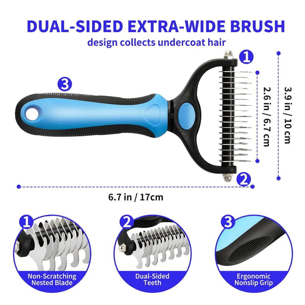 Brosse de toilettage professionnelle pour chien et chat — Anti-poils et dêmêlamélage