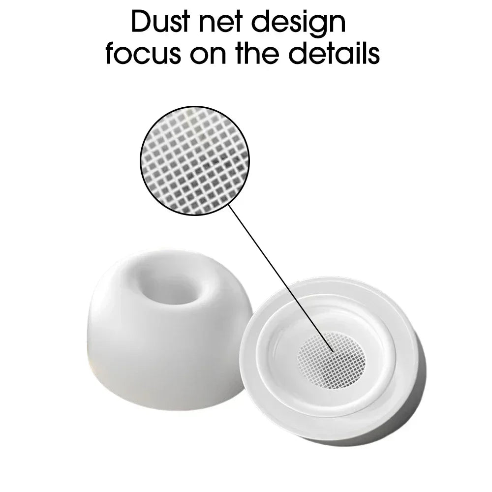 Embouts en Silicone pour AirPods Pro 1re et 2e Génération — XS/S/M/L, Blanc et Noir