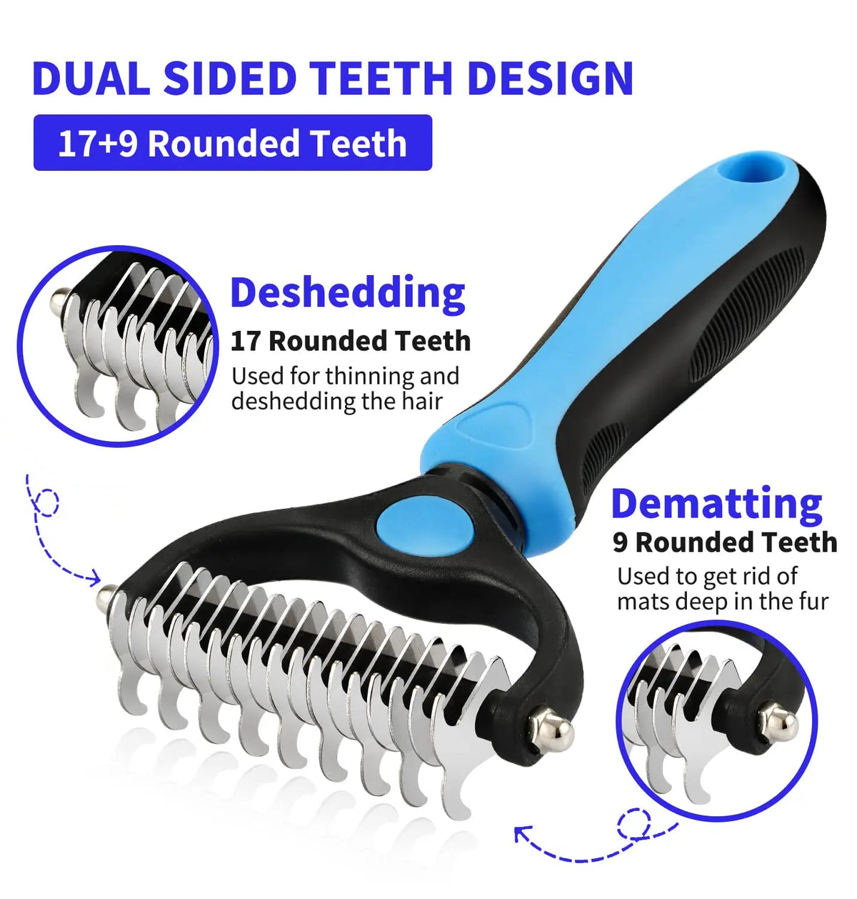 Brosse de toilettage professionnelle pour chien et chat — Anti-poils et dêmêlamélage
