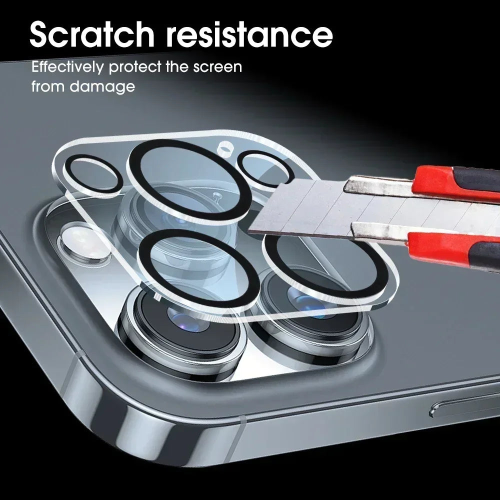 Protecteur d’objectif en verre trempé pour iPhone — Lot de 1 à 5