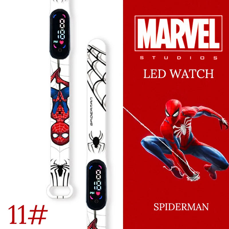Montre numérique étanche MINISO Spiderman pour enfants et garçons – Bracelet sport, affichage LED