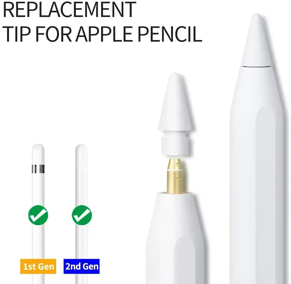 Embouts de Remplacement pour Apple Pencil 1re et 2e Génération — Pointes Fines en Silicone