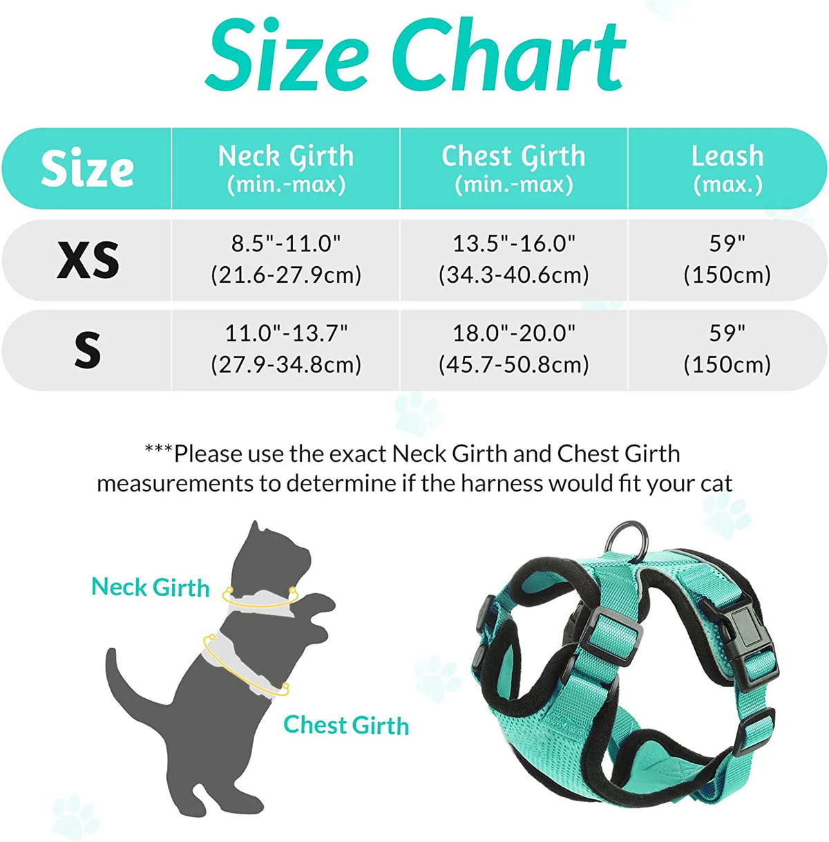 Harnais et Laisse pour Chat — Ajustable, Sécuritaire, Confortable pour les Promenades