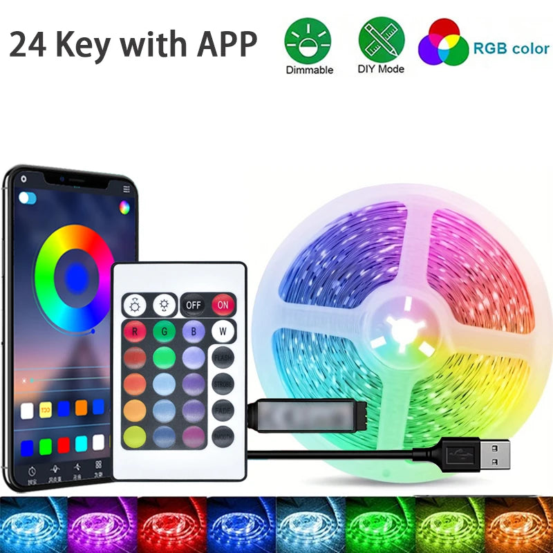 Ruban LED RGB 1M–40M décoration de chambre