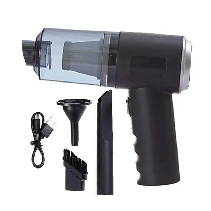 Aspirateur Portable 3-en-1 — Voiture & Maison, Charge USB, Aspiration & Soufflage
