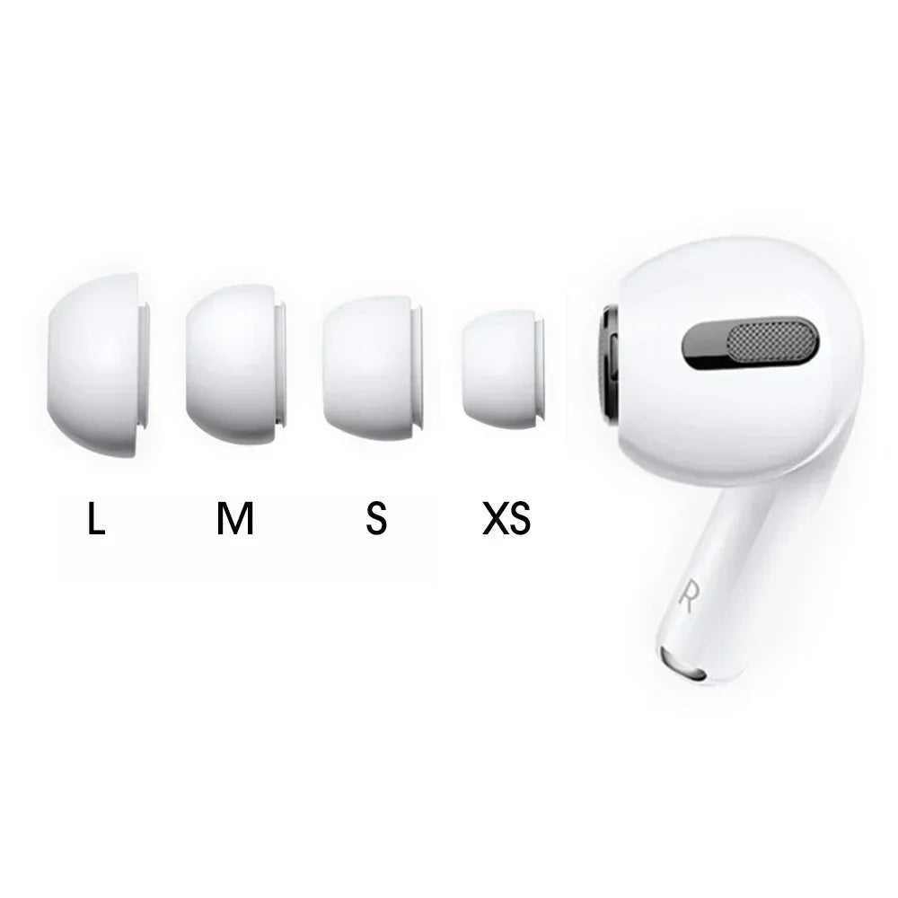 Embouts en Silicone pour AirPods Pro 1re et 2e Génération — XS/S/M/L, Blanc et Noir