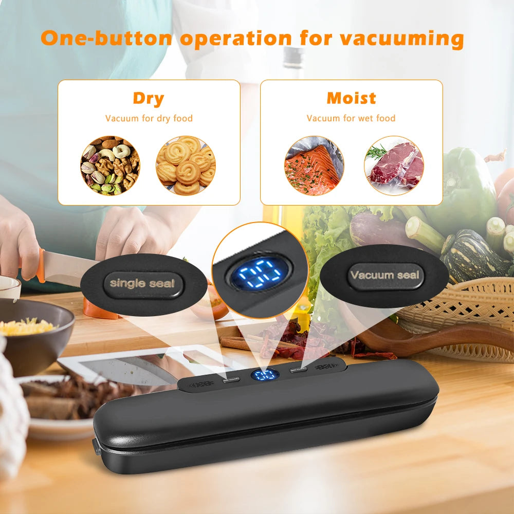 Machine à Mise Sous Vide Alimentaire saengQ — 10 Sacs Inclus, Conservation Longue Durée